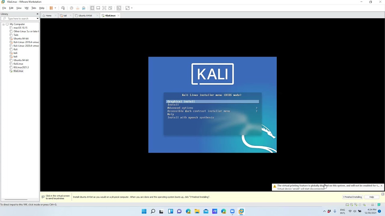 Blindly Hacking 01   Installing Kali with a Screen Reader
