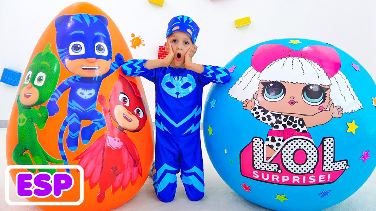 Vlad y Nikita juegan con Giant Eggs Surprise