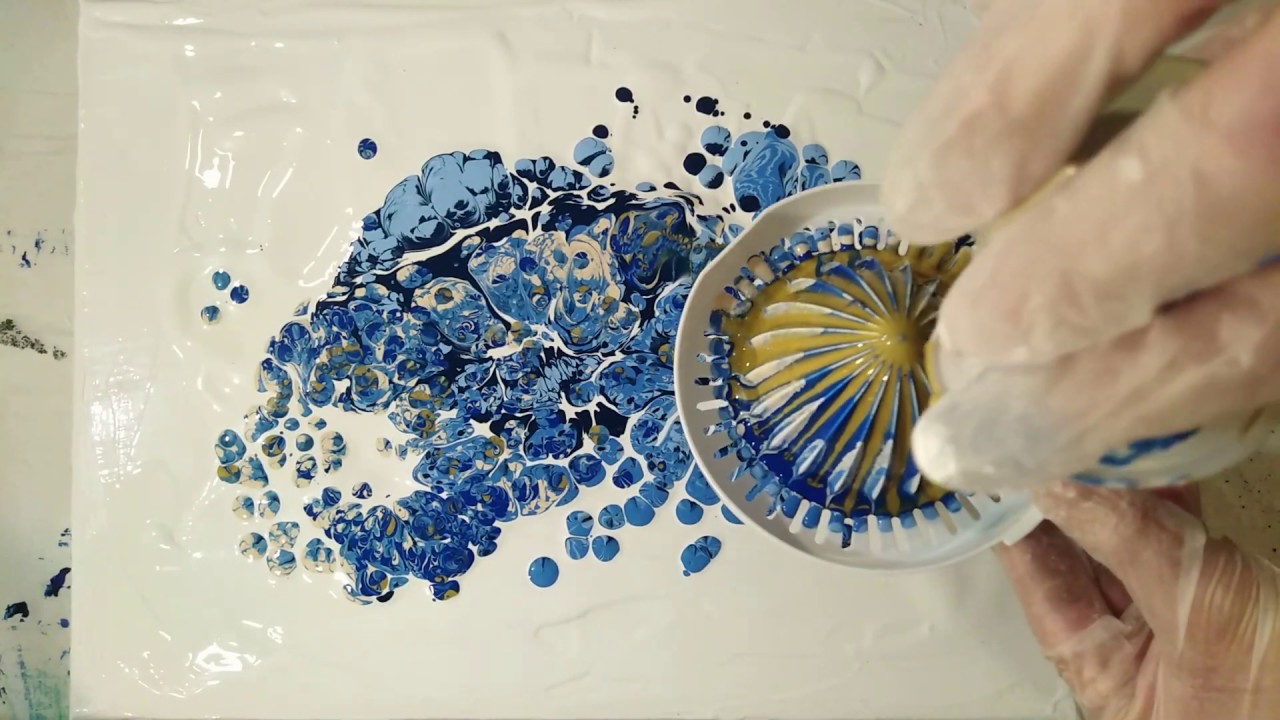 Technique de coul&eacute;e / Tutoriel de peinture acrylique abstraite facile