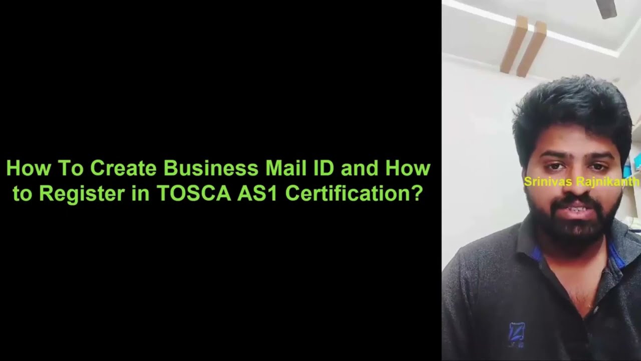 Free Business Mail Id For Tricentis Tosca Academy Certifications  | Create Free Business Mail ID