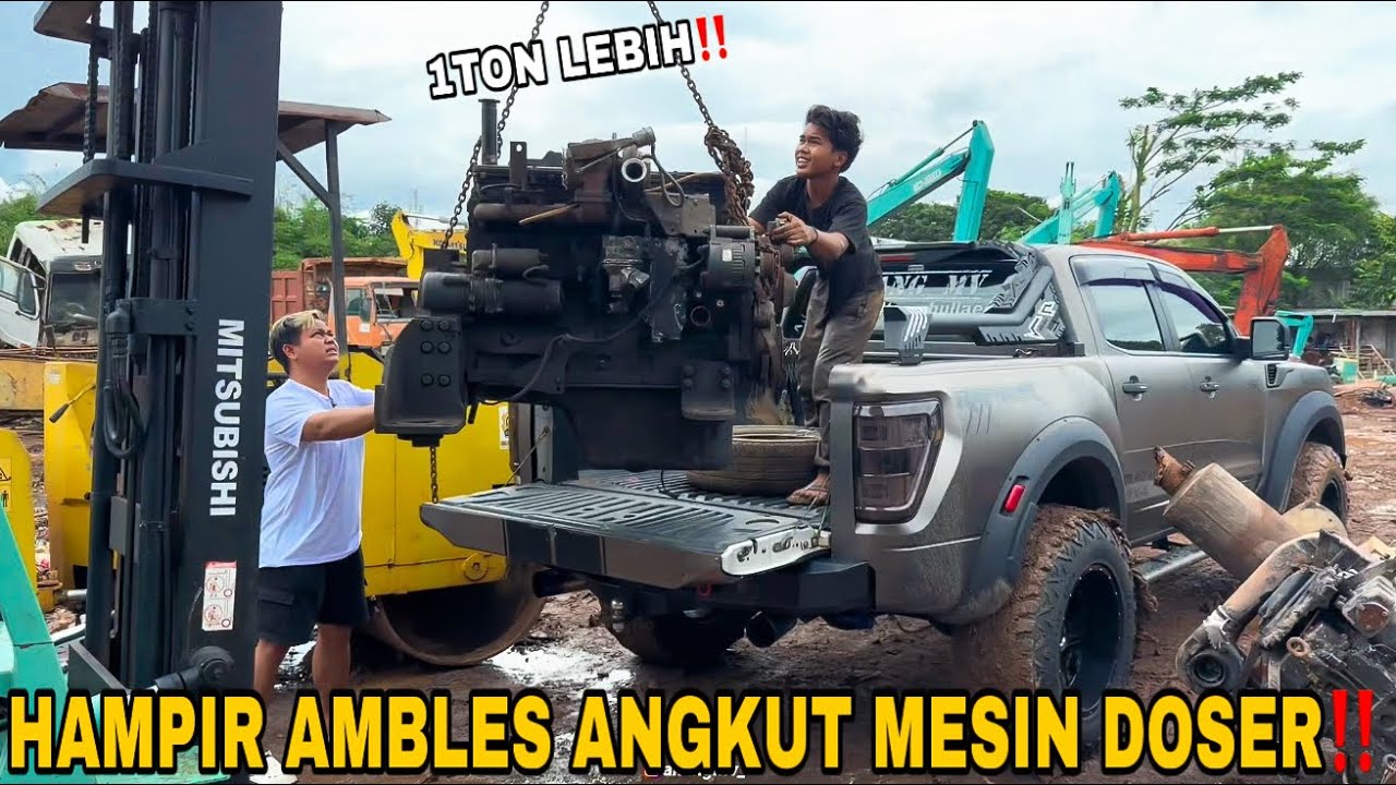FORD RANGER ANGKUT MESIN SEBERAT 1 TON LEBIH‼️AKANG MV NYAMAR JADI BOS TAMBANG‼️