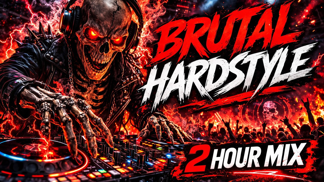 SKULRAVE – Aggressive Metal Hardstyle Mix 💀 | Dark Hardstyle DJ Set (150 BPM) | 2 Hour Hardstyle Mix