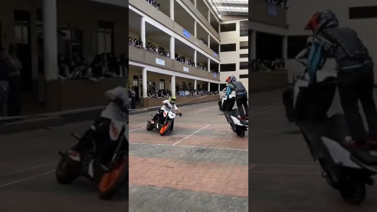 COLLEGE BIKE STUNT #shorts #biker #trending #rider #stunt #viral #like #share #subscribe