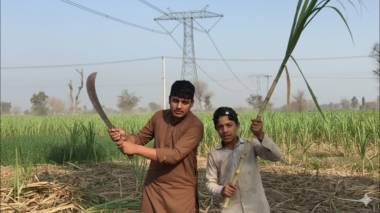 Harvesting Sugarcane and Grass | Traditional Farming in Pakistan 🚜 | Village Life Routine 2026