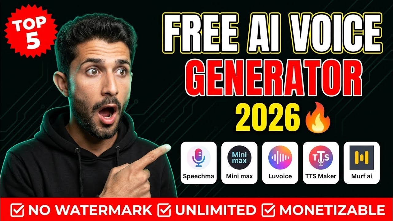 Top 5 FREE AI Voice Generators Better Than ElevenLabs (2026)