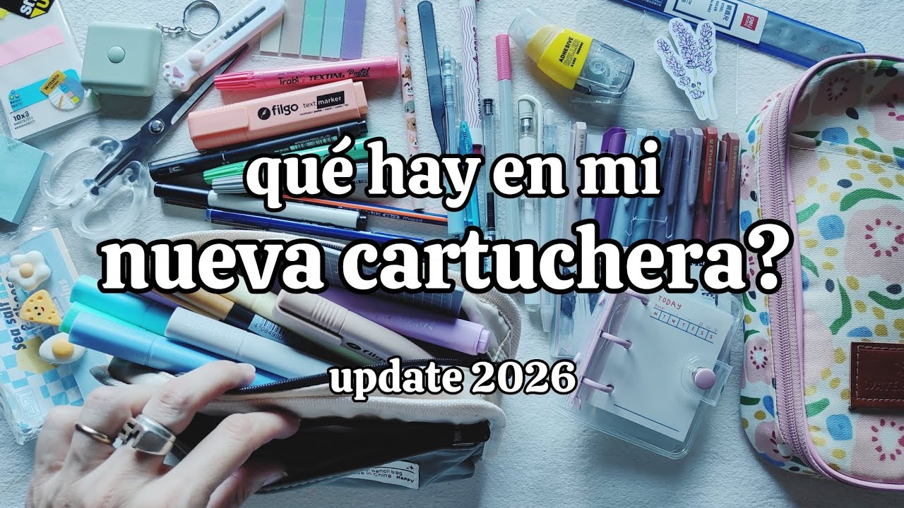 Qué cosas de papelería llevo conmigo para hacer bullet journal? NUEVO qué hay en mi cartuchera