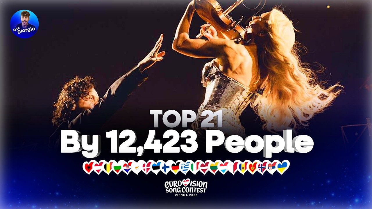 Eurovision 2026: Top 21 by 12,423 People