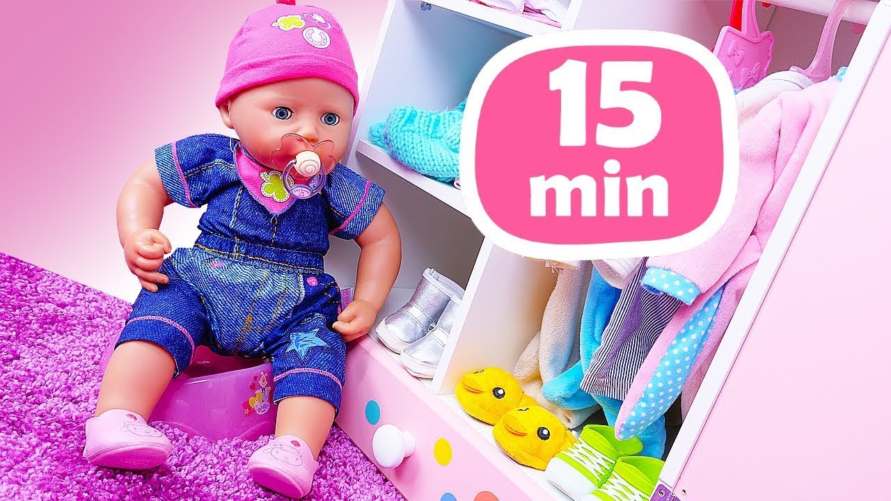 New outfit for Baby Annabell doll. Baby Born doll goes for a walk. Pretend play with Baby Alive doll