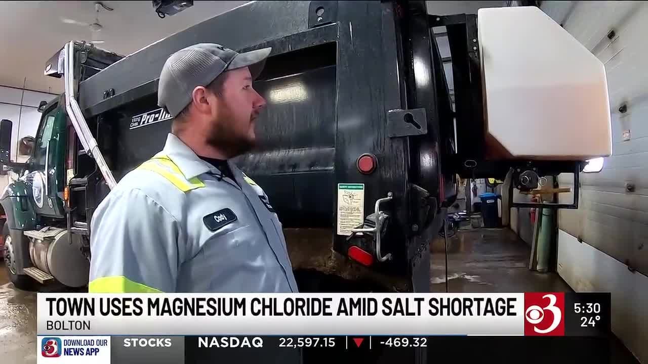 Bolton road crew bucks rock salt shortage with switch to magnesium chloride