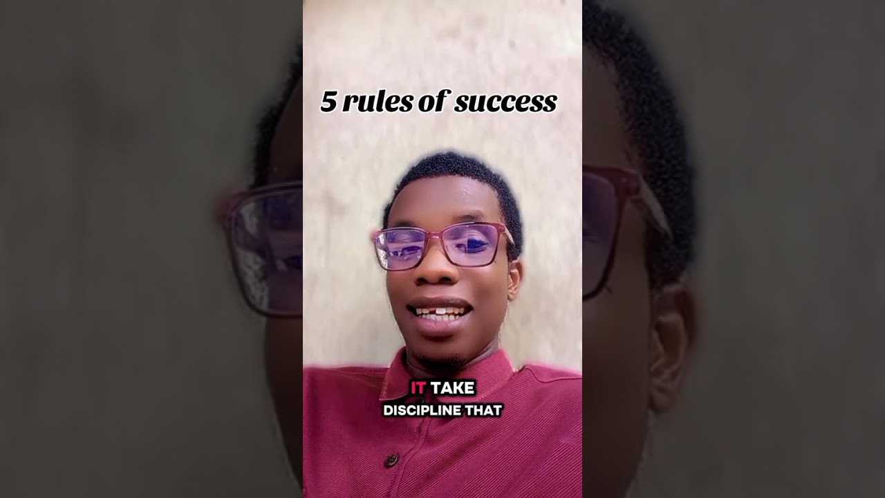 5 rules of success #money #youtube #mindset 