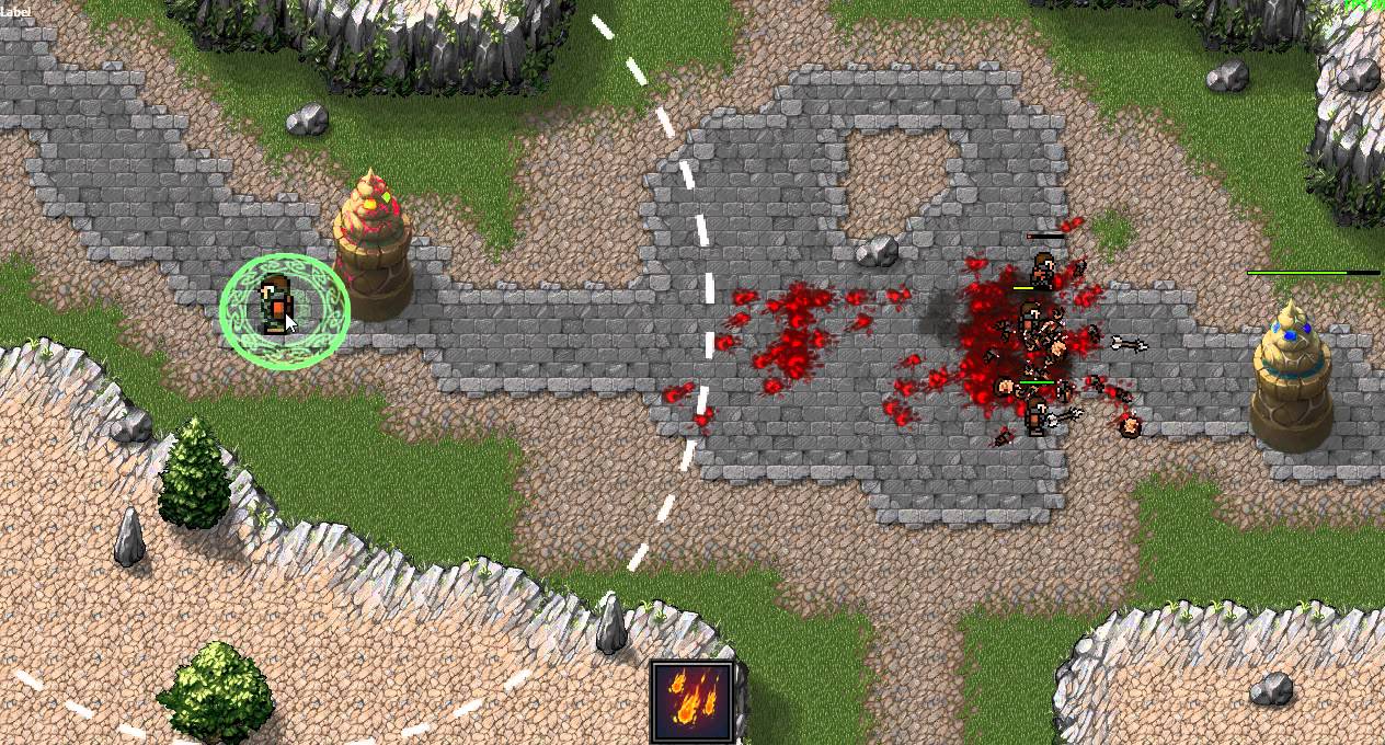 Oak Nut MOBA - Falling Fireballs ability
