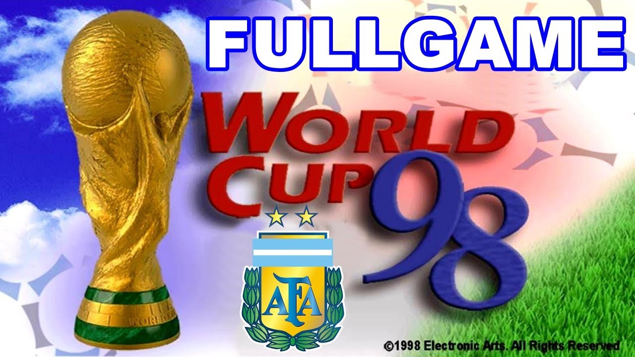 WORLD CUP 98 - GAMEPLAY COM ARGENTINA (PS1) FULL GAME NO COMMENTARY LONGPLAY