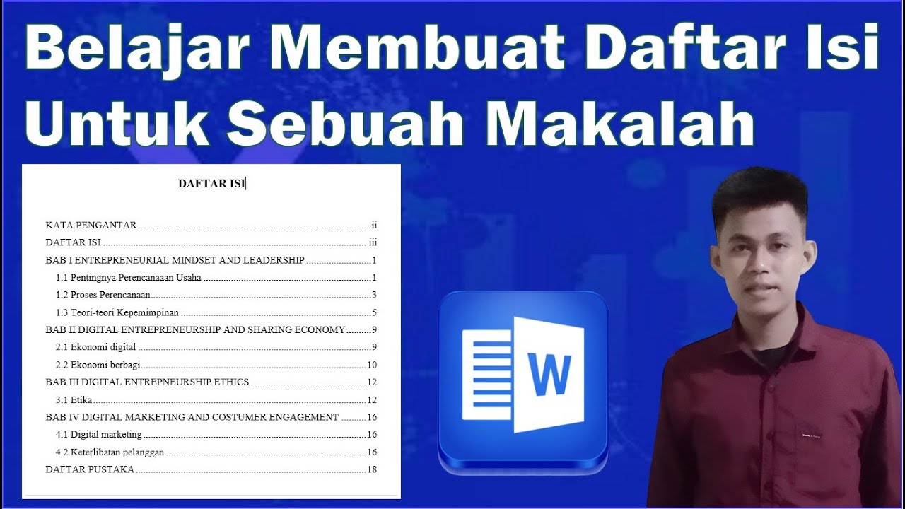 Cara Membuat Daftar isi Otomatis Untuk Sebuah Makalah di Microsoft Word