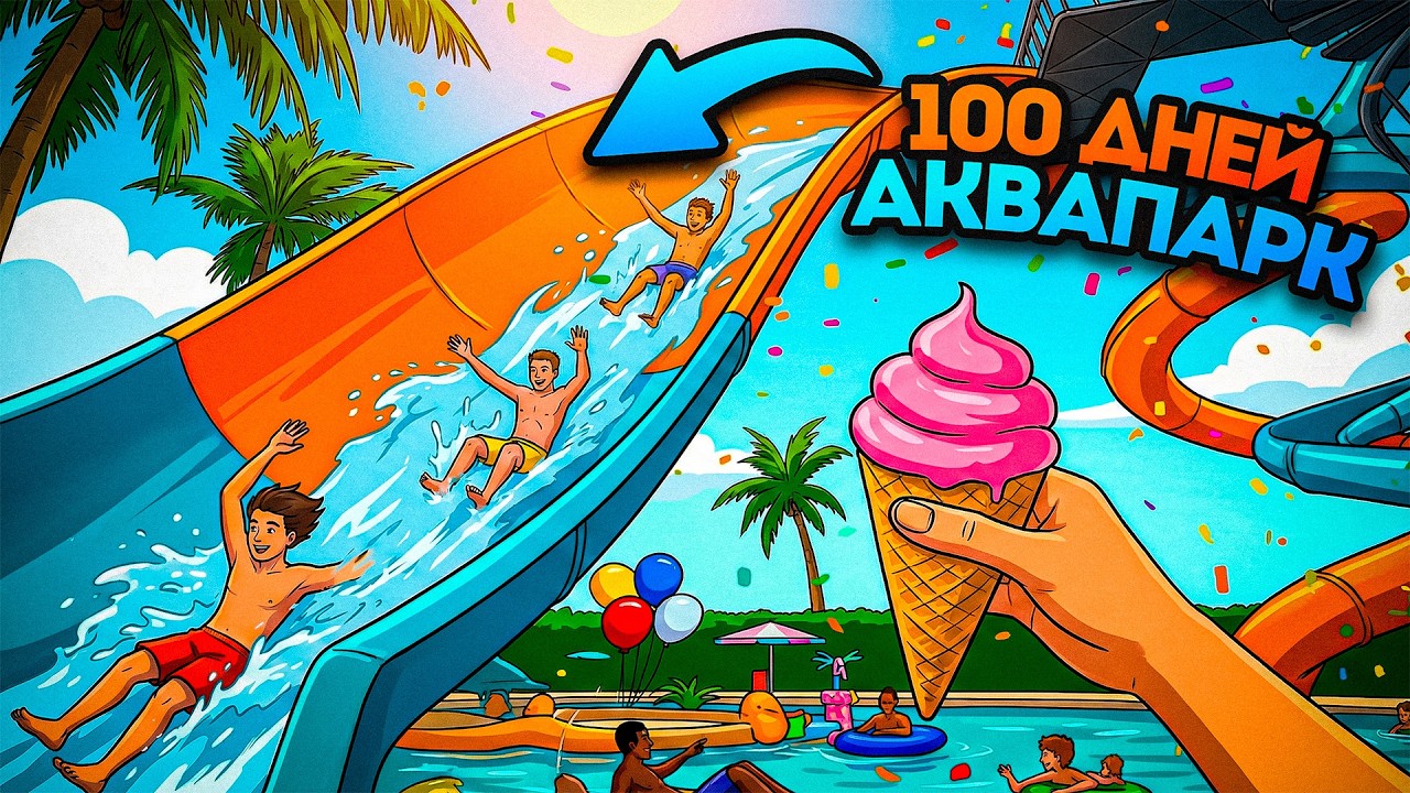 100 Дней в Симуляторе Аквапарка