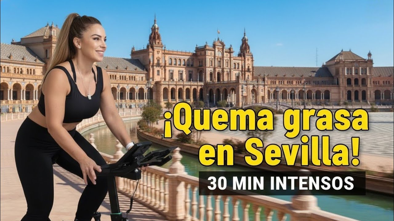 SPINNING ​Clase completa 30 Min: Quema Grasa y Pasea por SEVILLA | video 2007 @mayabad