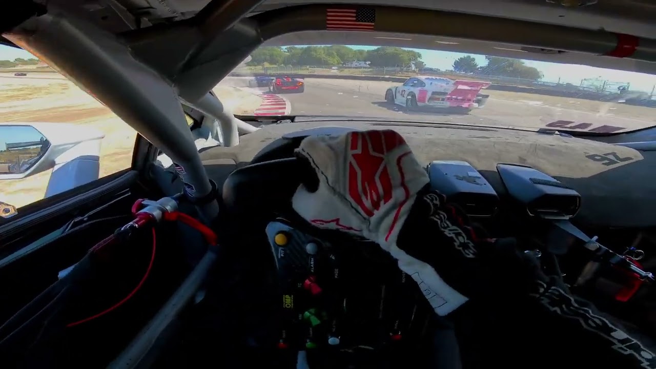 Real-Life Forza Lobby: Lamborghini vs NASCAR, Porsche & More at Laguna Seca Monterey - IMSA Lambo