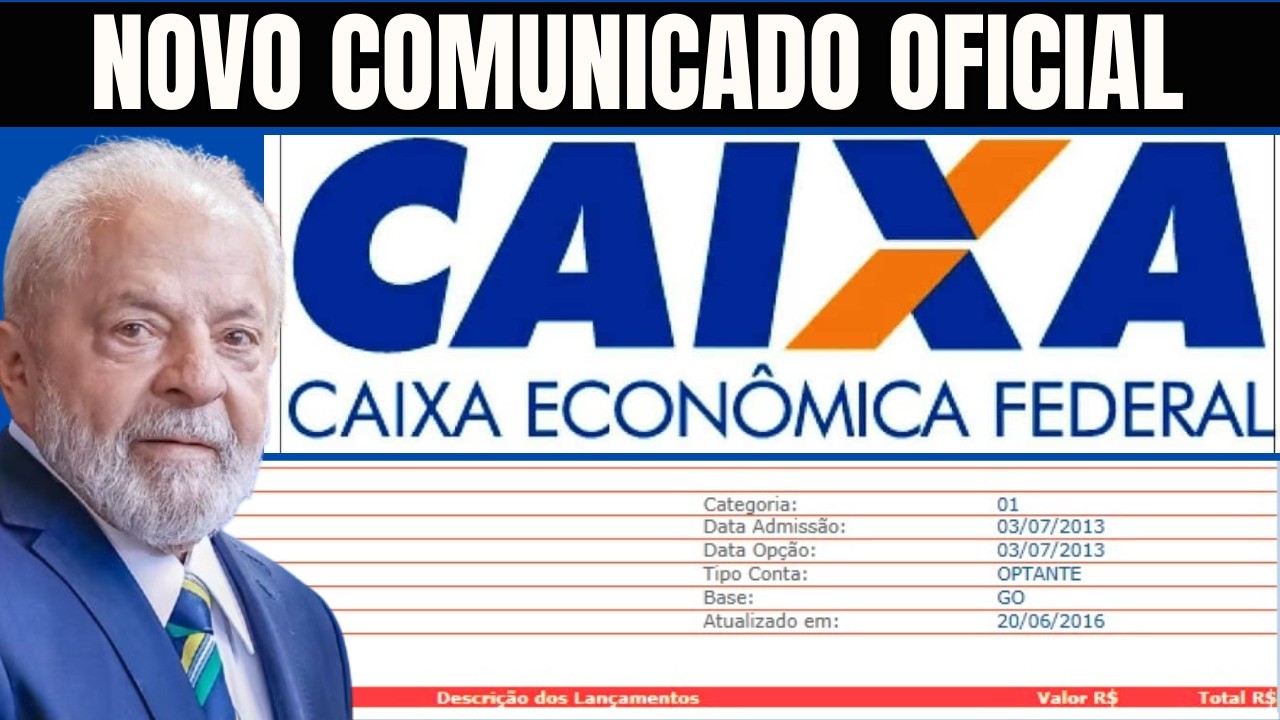 COMUNICADO GERAL CAIXA ECONÔMICA DONOS DE CONTA CORRENTE E CONTA POUPANÇA CPF 1,2,3,4,5,6,7,8,9