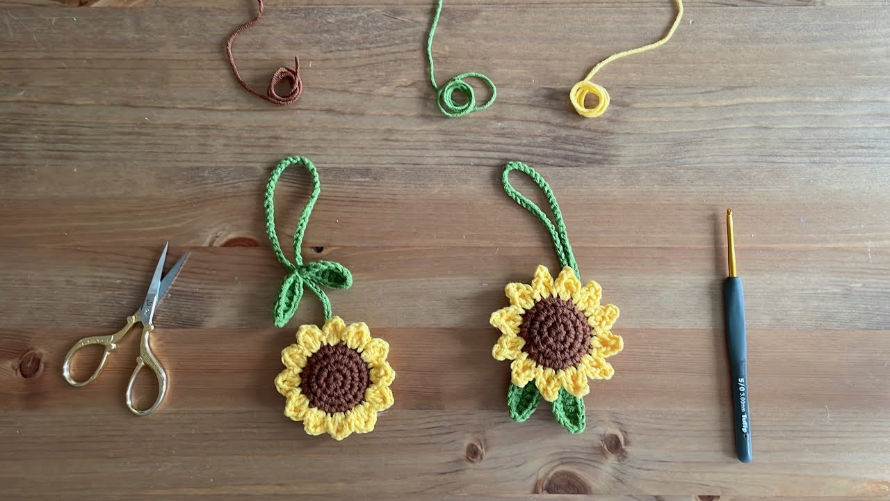ひまわりアクセサリー｜夏ですね🌻｜Sunflower Bag Charm