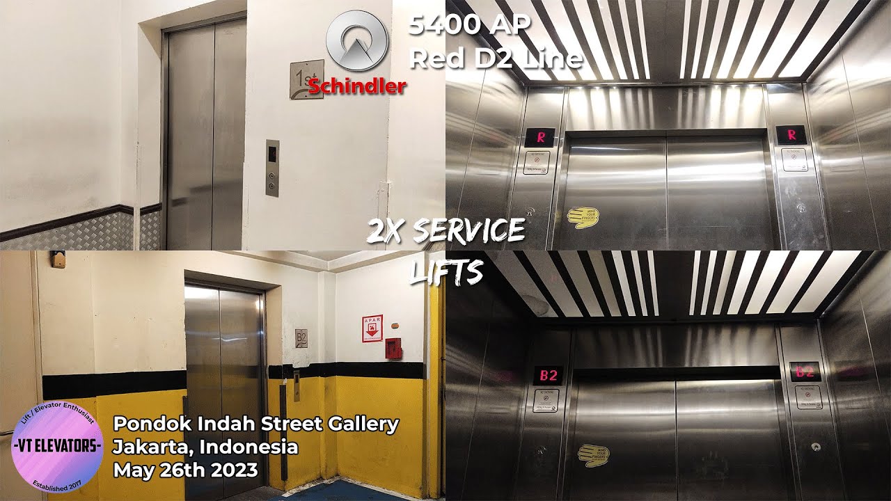 2 Schindler 5400 AP MRL Service Lifts - Pondok Indah Street Gallery, Jakarta
