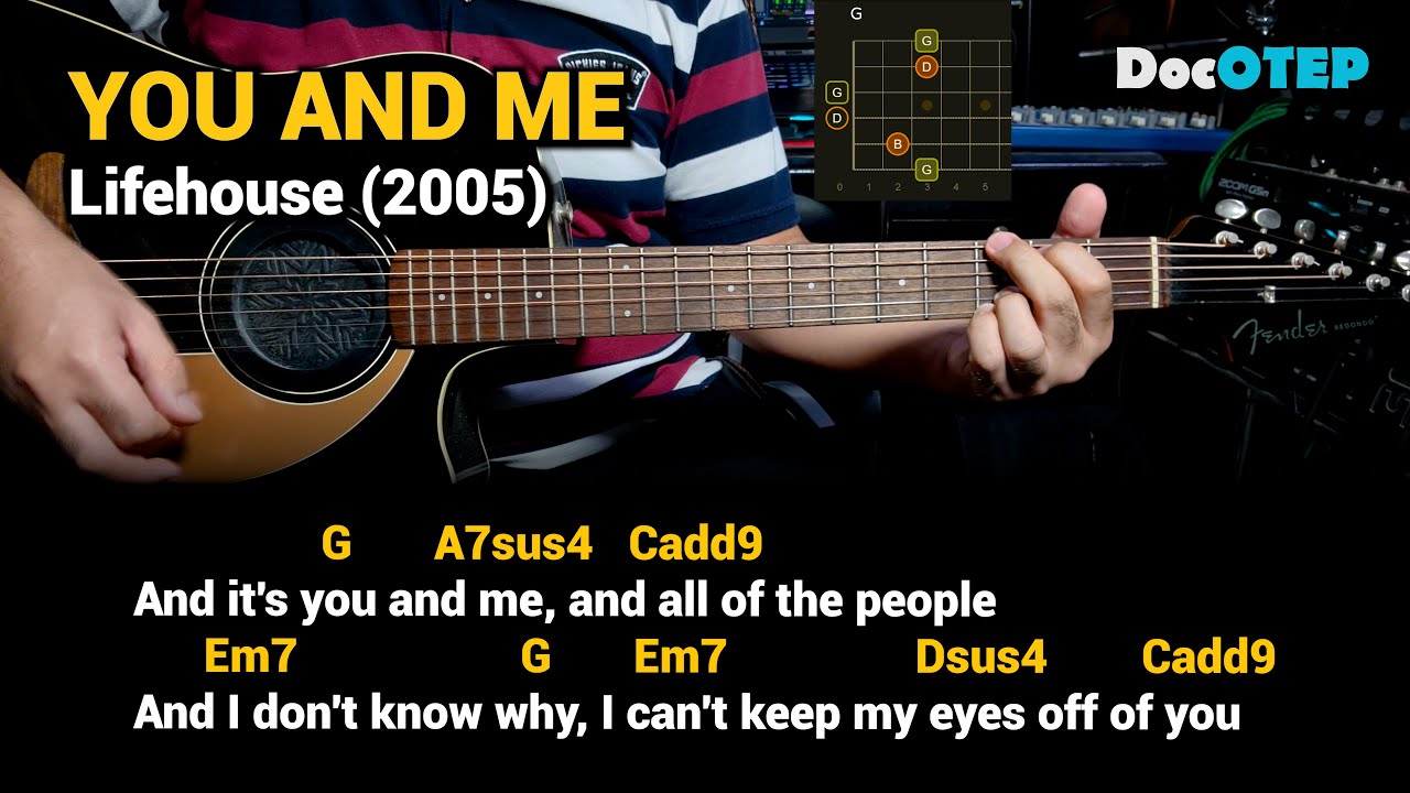 You and Me - Lifehouse (Easy Guitar Chords Tutorial with Lyrics)