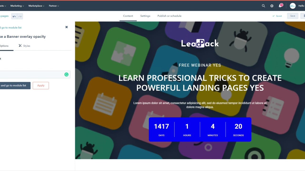 Simple Webinar Landing Page With Time Counter | HubSpot Marketplace | TRooInbound