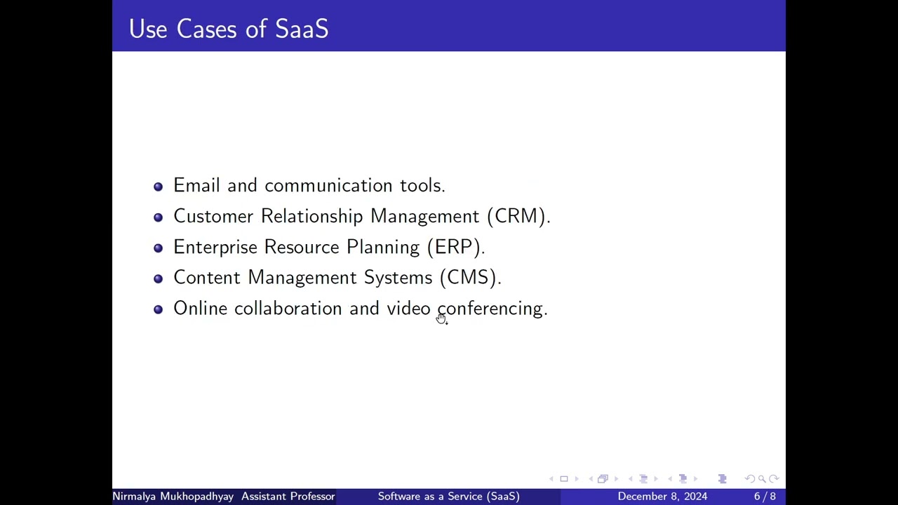 Software as a Service (SaaS)
