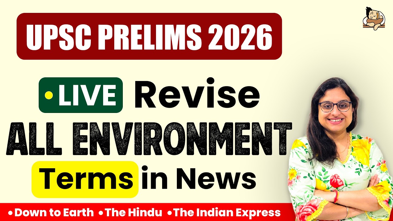 ENVIRONMENT via MCQs for UPSC Prelims 2026 |  MCQs Practice Live | SLEEPY CLASSES