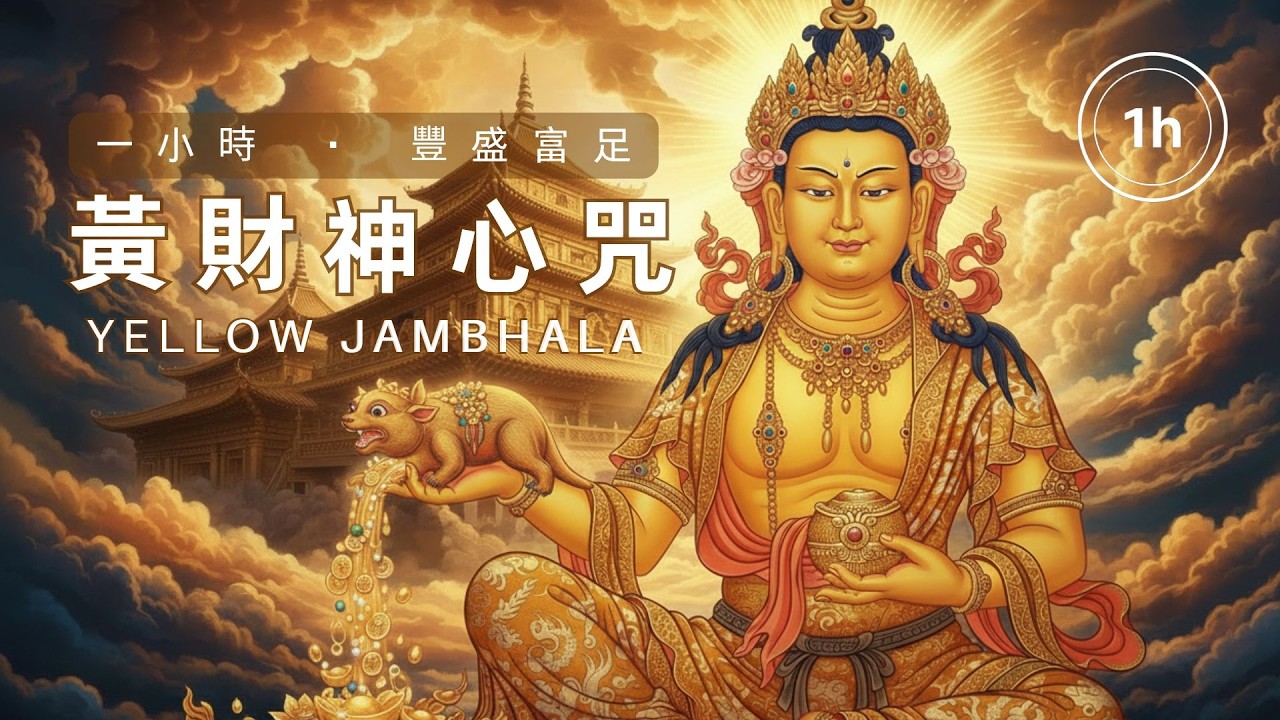 Yellow Jambhala Mantra • Wealth Blessings • Abundance Frequency • 1Hour Prosperity Meditation 黃財神心咒