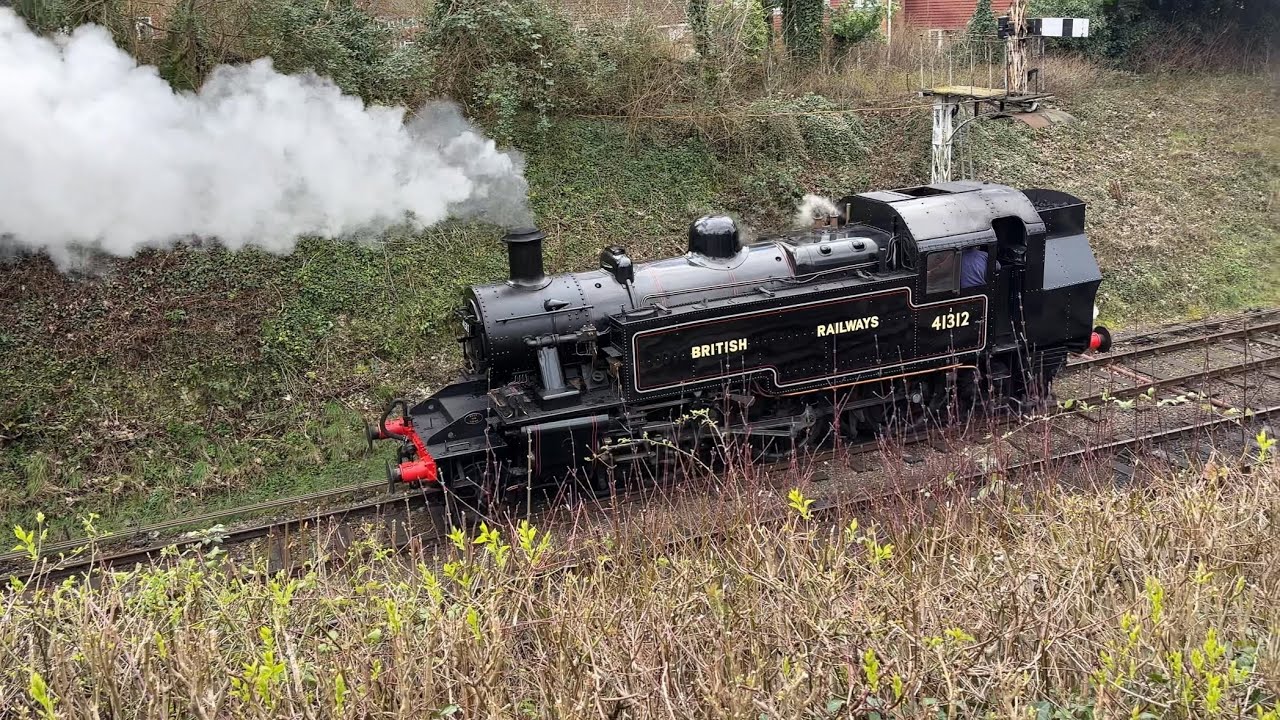 LMS Ivatt Class 2 2-6-2T | 41312 | Light Engine | Mid Hants Railway | Alresford | 15/03/26