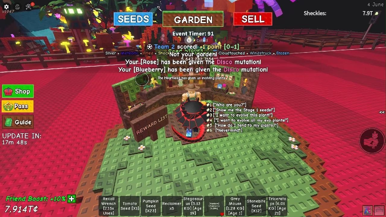 Grow a garden update