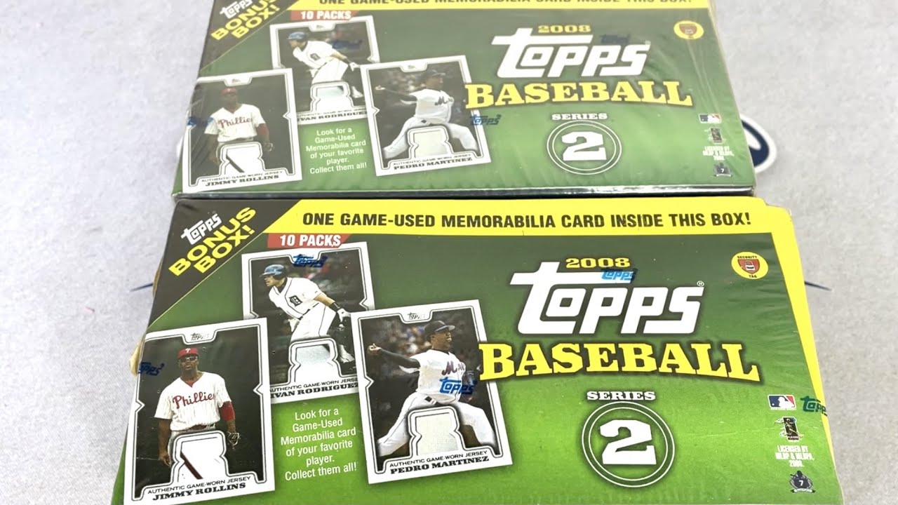 2 RELICS!  2008 TOPPS BASEBALL CARD BLASTER BOX OPENING! (Throwback Thursday)