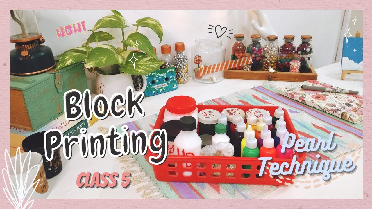 🇵🇰Block Printing Class  5 | Pearl Printing | Cyma&Fatima Vlog #blockprinting #learnblockprinting