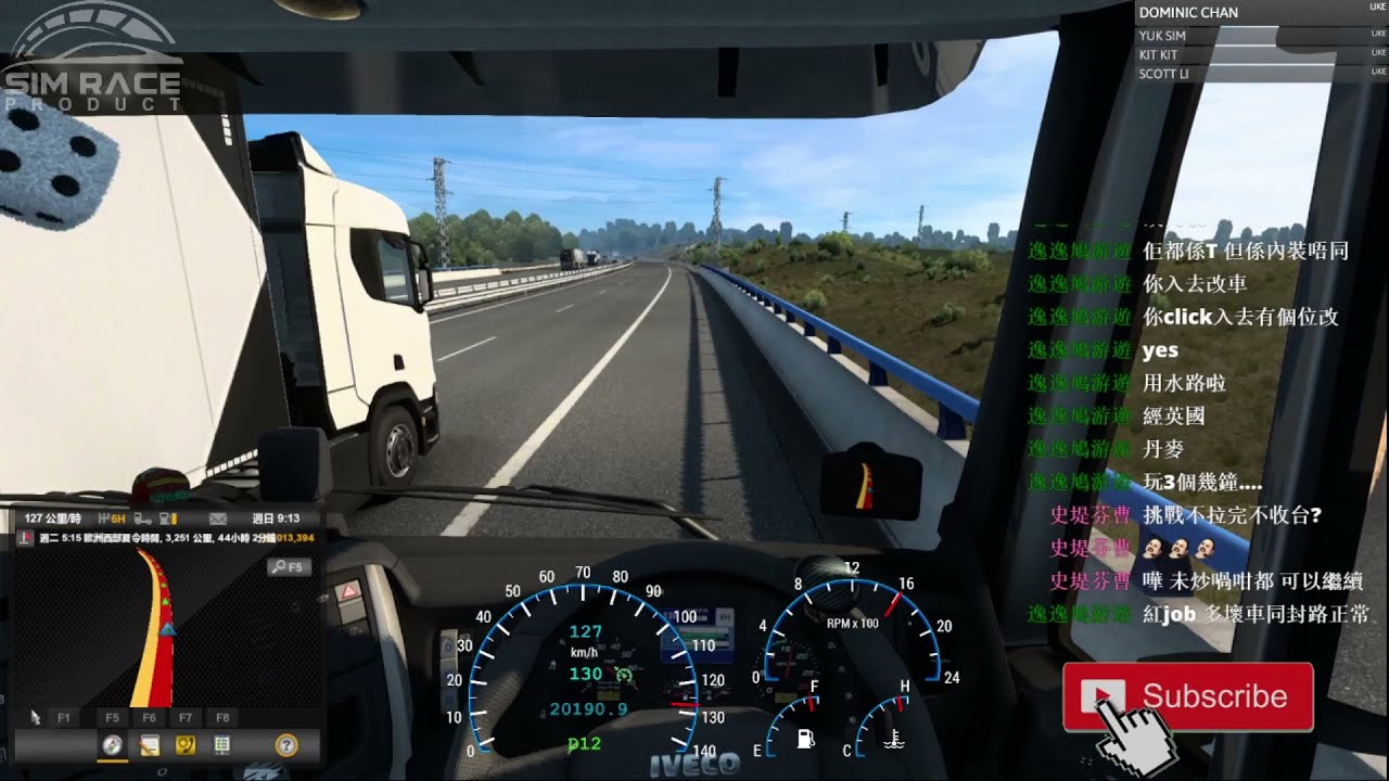 Timelapse ETS2 | 3352km long delivery in real time under 2hr