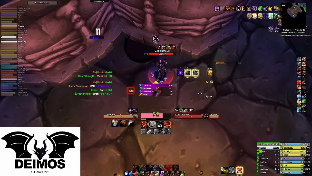 Deimos vs The Four Horseman - Fury Warrior PoV - 12/15/2020 Naxxramas -  WoW Classic