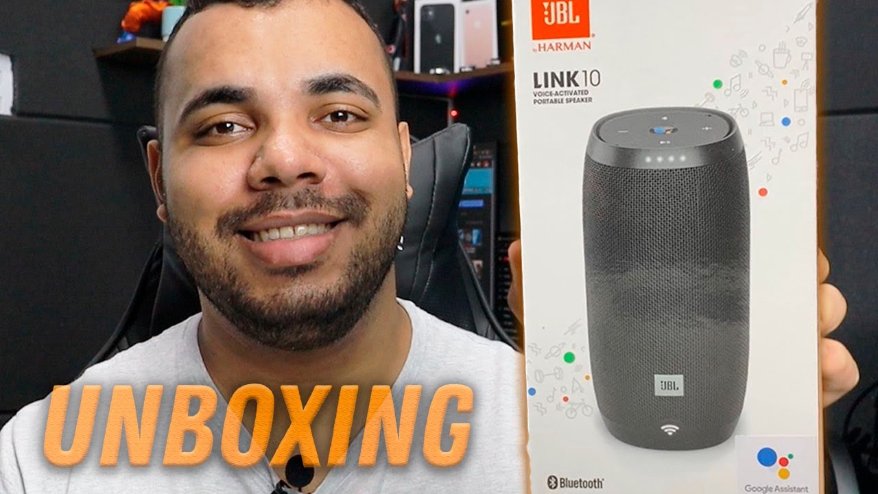 JBL LINK 10 - CAIXA da JBL com COMANDOS DE VOZ / UNBOXING E IMPRESSÕES