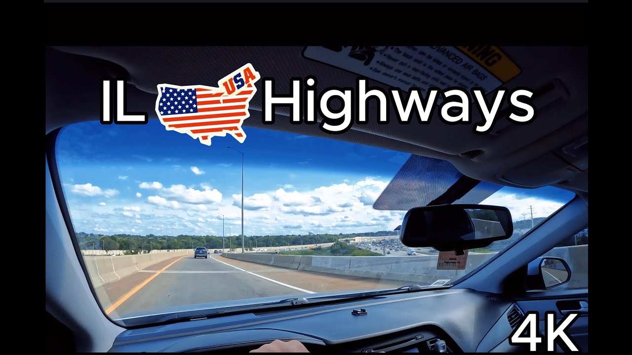 Drive through Illinois highways | relaxing, calm and steady highway noise