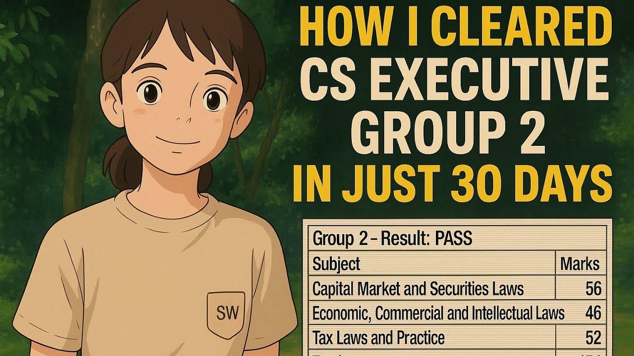 Cracked CS Executive Exam in JUST 30 Days – My Exact Strategy!✅💥 How I cleared my exam in 30 days 📈