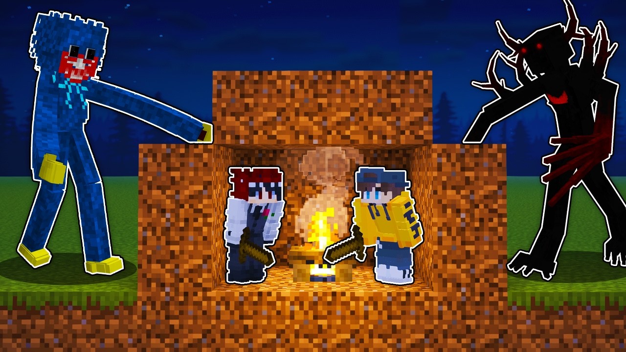قضيت 24 ساعة في 100 مود رعب في ماين كرافت مع عبادي !! 🔥😱