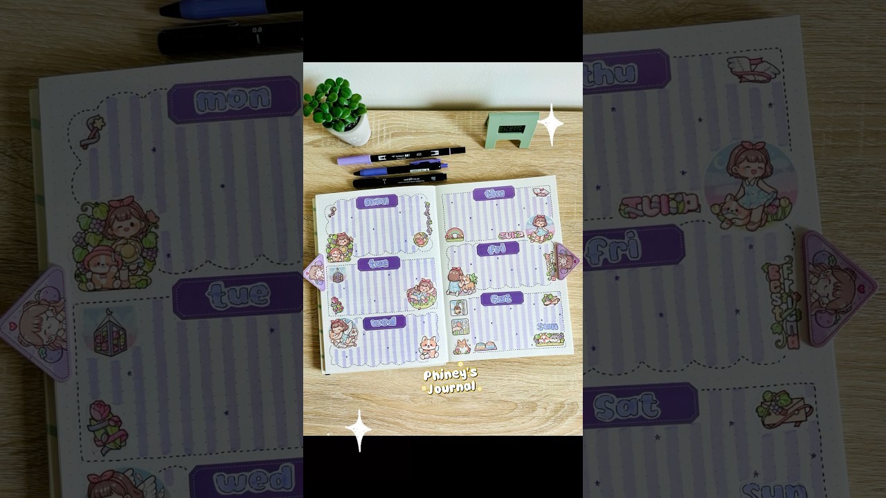 January Week Two - Weekly Planner Idea #journalingideas #journalspread #cutejournal #trendingshorts