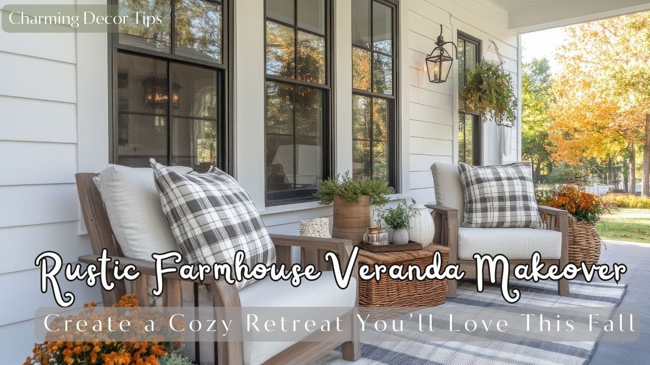 Rustic Farmhouse Veranda Makeover: Create a Cozy Retreat You’ll Love This Fall | Charming Decor Tips