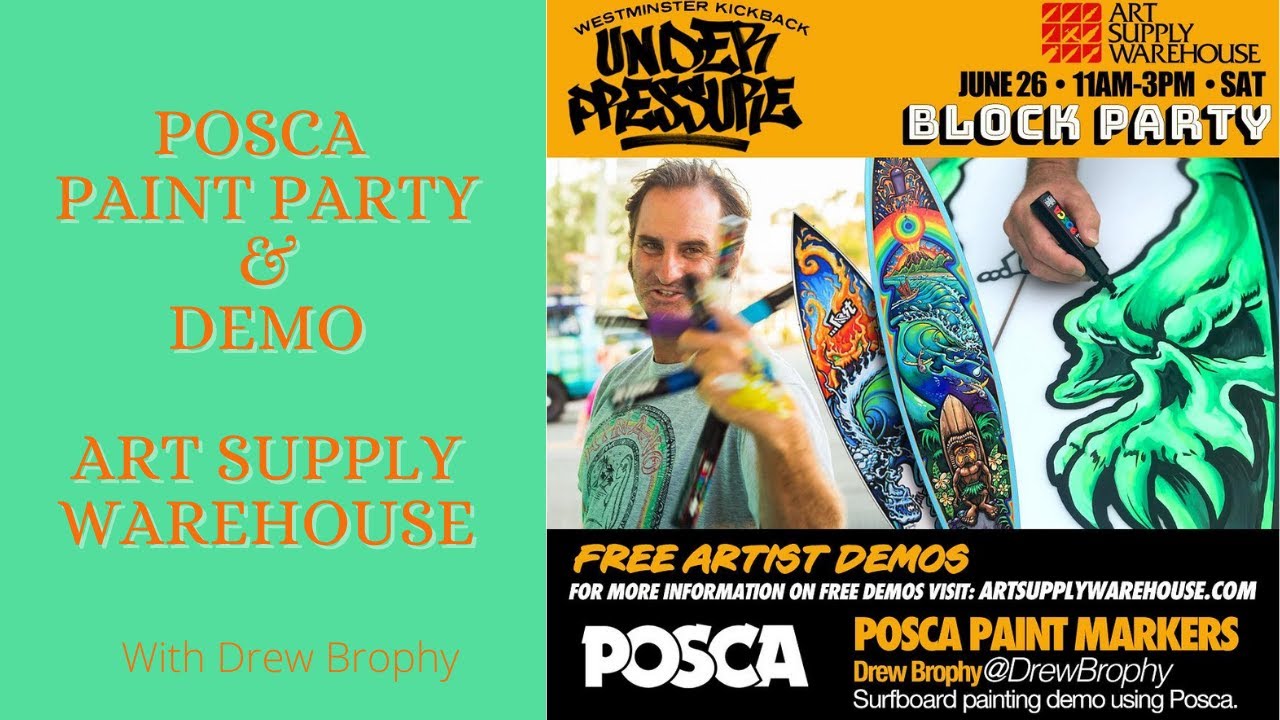 Posca Paint Party & Demo at Art Supply Warehouse June 2021