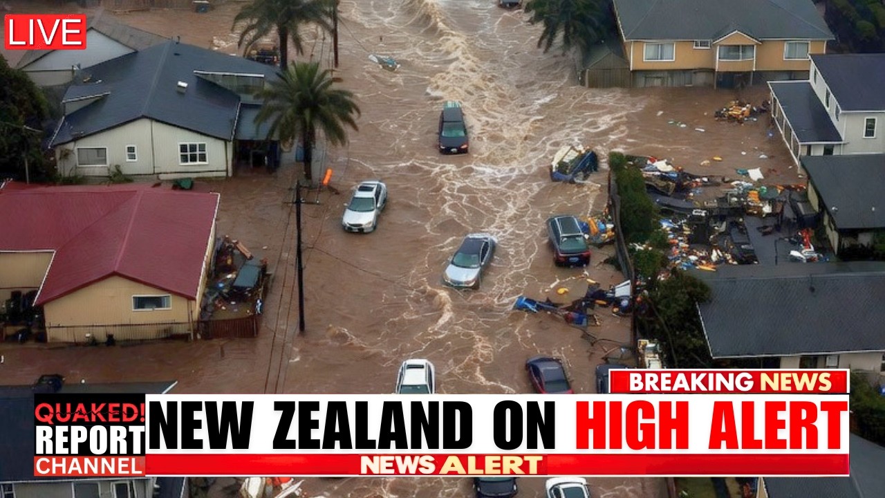 New Zealand in Crisis Cyclone Vaianu Brings Devastating Storm Surges and Flooding to Coromandel