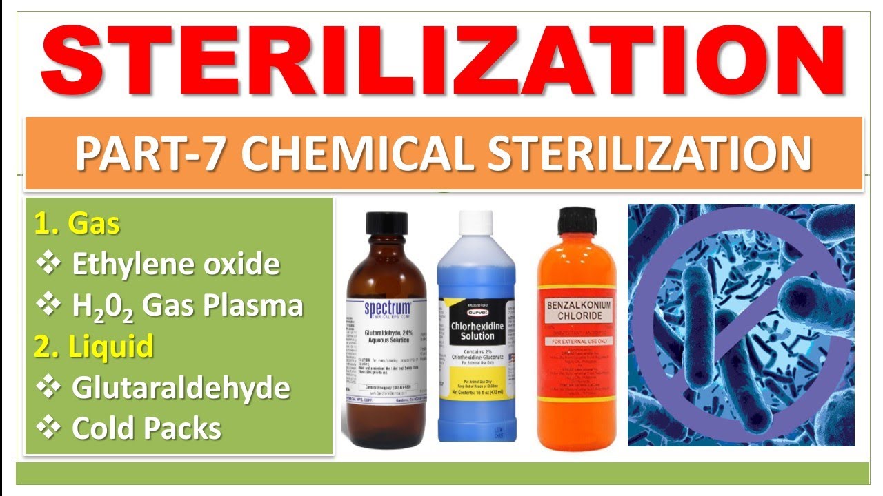 STERILIZATION | PART-7 | CHEMICAL STERILIZATION | ETHYLENE OXIDE | H2O2 | GLUTARALDEHYDE | PHENOL