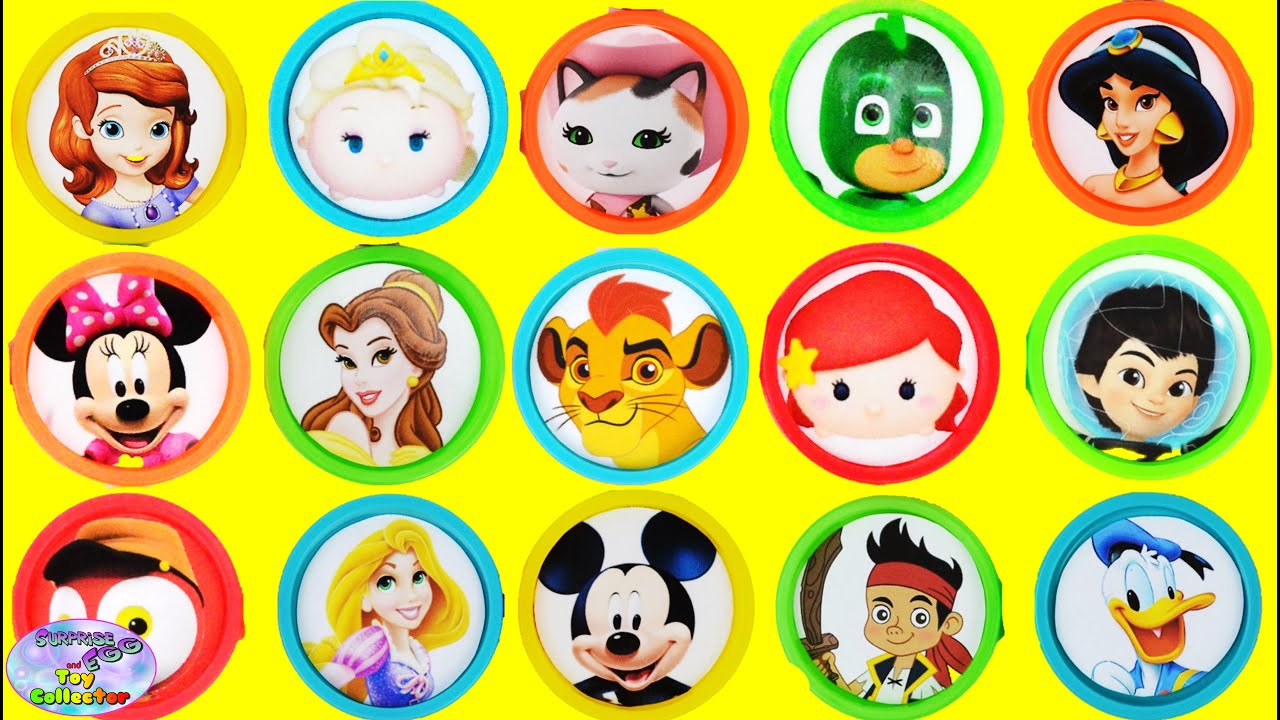 Learn Colors Disney Jr Junior Lion Guard Sheriff Callie PJ Masks Surprise Egg and Toy Collector SETC