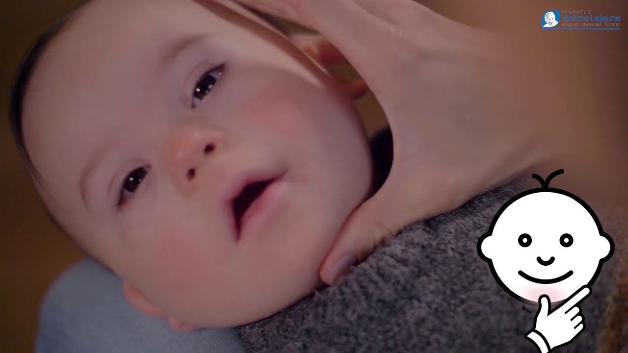 3 minutes avec l'Institut Lejeune : Massage de stimulation des muscles du visage.