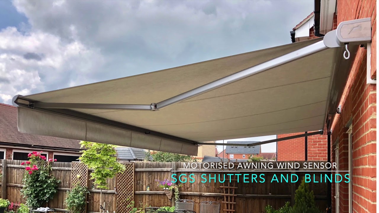 Motorised Awning With Wind Sensor