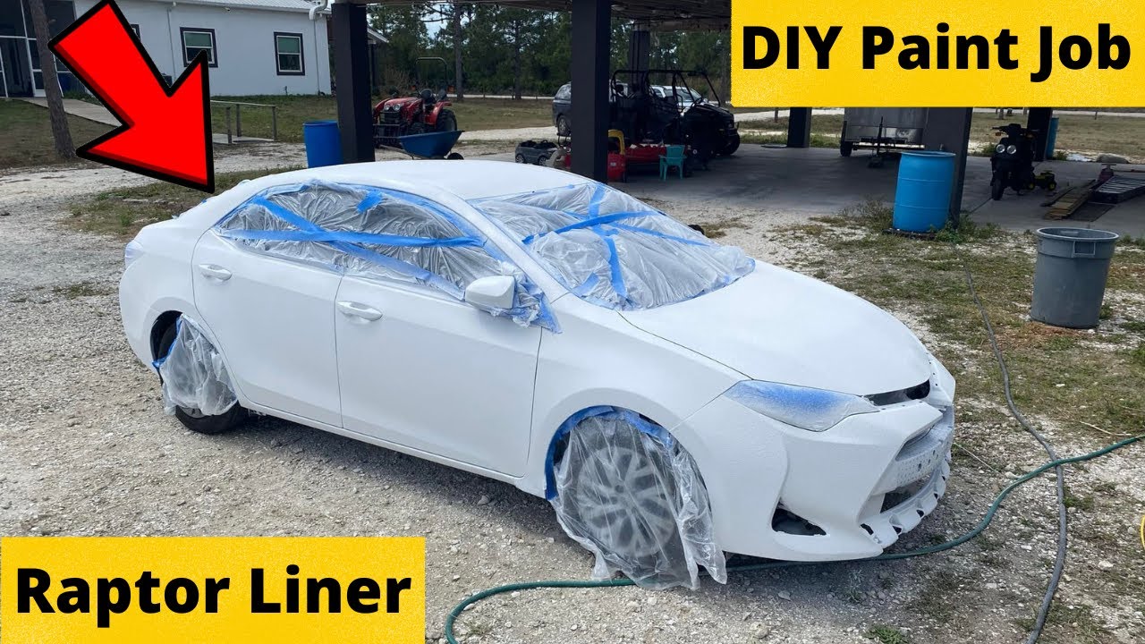 DIY Raptor Liner Paint Job on a Toyota Corolla ($350 Paint Job!)