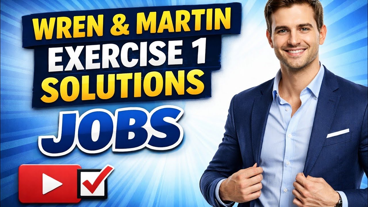 Grammar| Wren and Martin| Exercise 1 Solved 