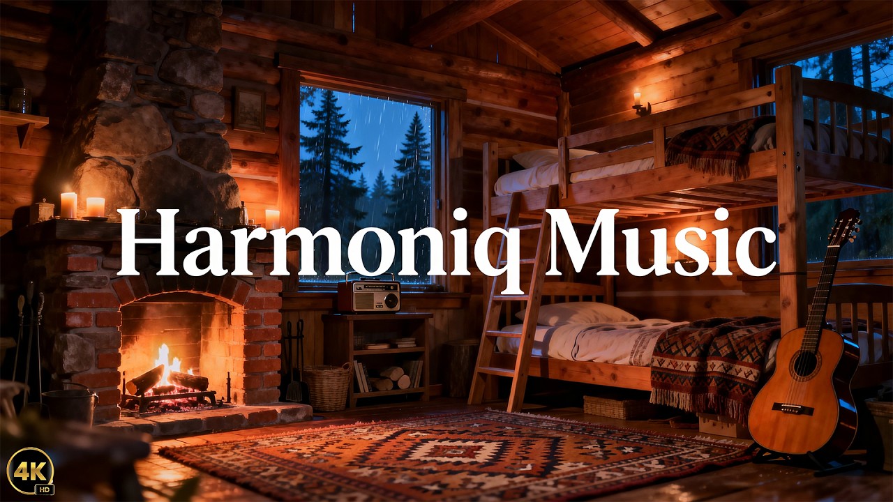 Rain Sounds for Deep Sleep with Cozy Fireplace 🔥 | Anxiety Relief, Calm Mind, Beat Insomnia Fast