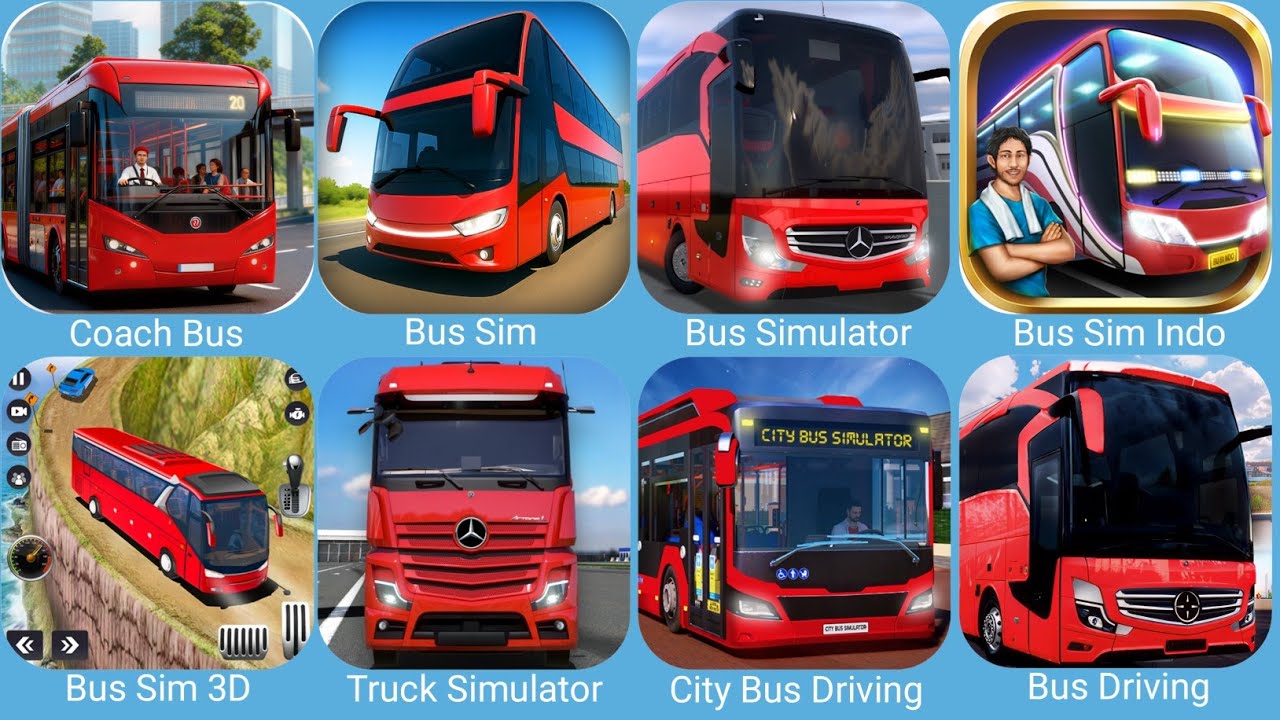 Coach Bus Driving Simulator,Bus Simulator Ultimate,Bus Simulator Indonesia,Bus Simulator 3D